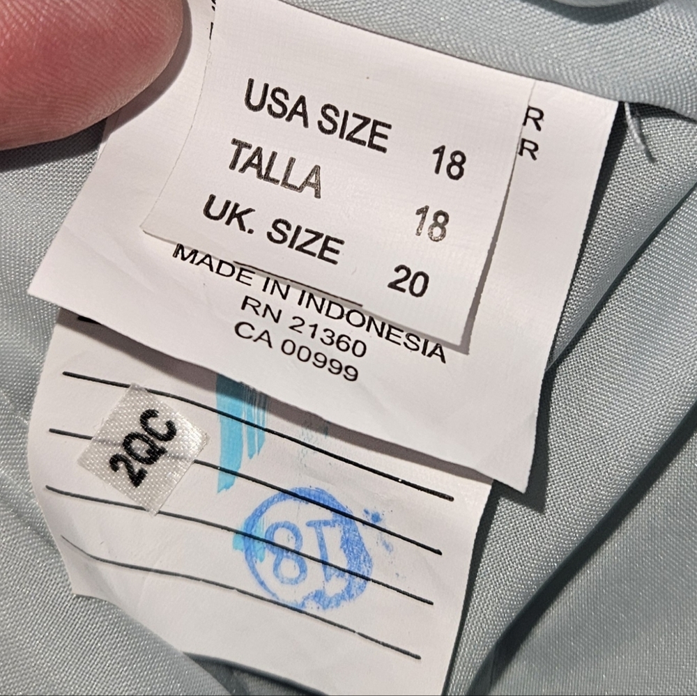 Kennedy Blue Sea Glass Green Bridesmaid Dress Size 18  NWT - Picture 4 of 6